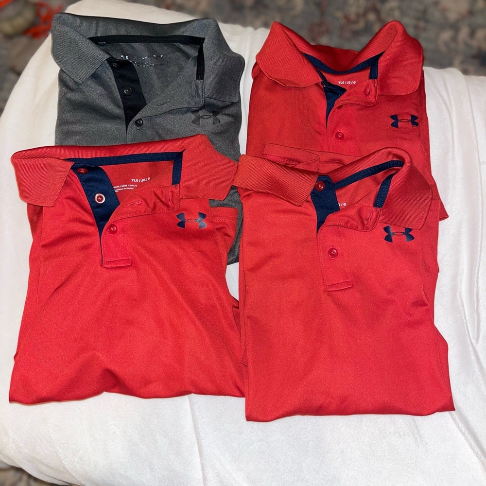Under armor polos in great condition. $15 each/ $50 for all 4